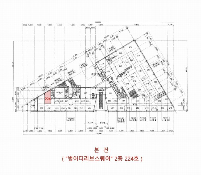 2025타경8207 대구광역시 수성구 범어천로 214, 범어더리브스퀘어 2층 224호 근린상가 경매 이미지