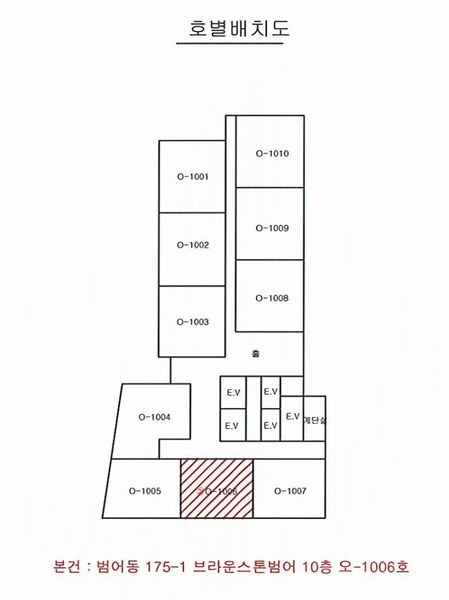 2024타경10440 대구광역시 수성구 동대구로 354, 브라운스톤범어 10층 오-1006호 오피스텔[계약42평형] 경매 이미지