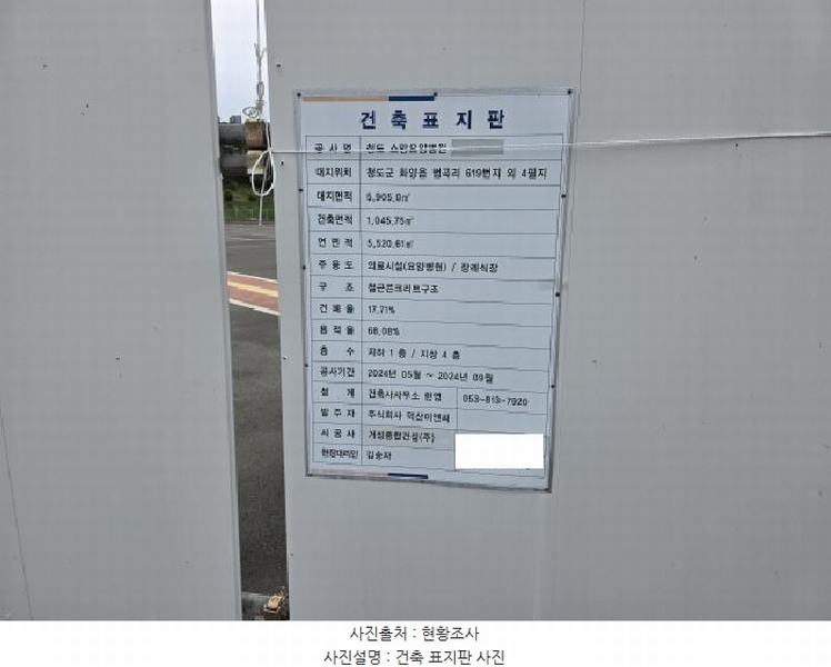 2025타경7348 경상북도 청도군 화양읍 범곡리 619 의료시설 경매 이미지