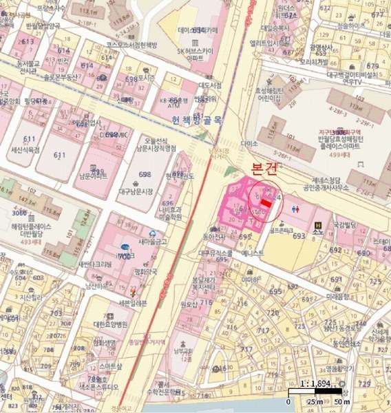 2025타경7809 대구광역시 중구 남산동 694-3 오피스텔[계약13평형] 경매 이미지