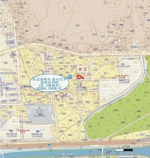 2025타경8269 경상북도 칠곡군 왜관읍 왜관리 615-1 대지 경매 이미지