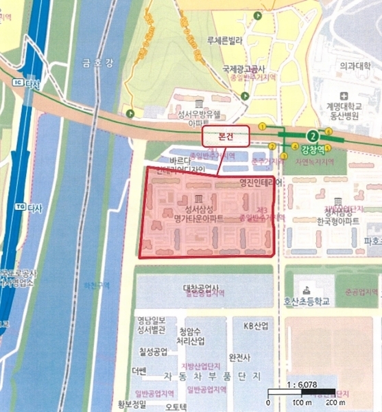 2024타경33440 대구광역시 달서구 호산로 125, 삼성명가타운 201동 16층 1607호 아파트[공급24평형] 경매 이미지