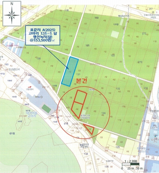 2025타경30934 경상북도 고령군 대가야읍 고아리 135-1 농지 경매 이미지