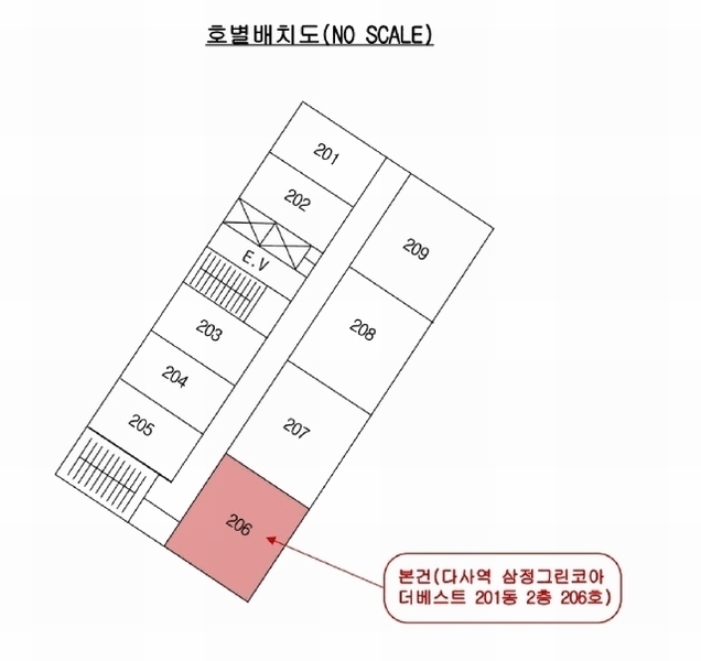 2025타경31036 대구광역시 달성군 다사읍 매곡로14길 8, 다사역삼정그린코아더베스트 201동 2층 206호 오피스텔[계약28평형] 경매 이미지