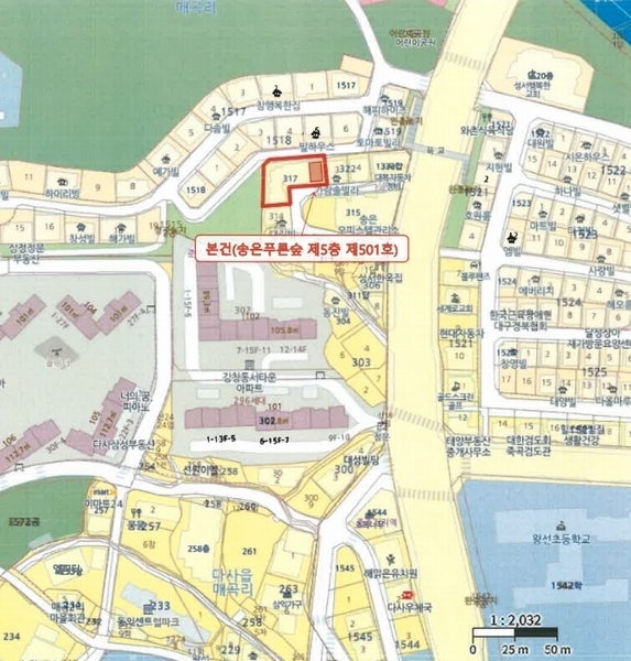 2025타경31313 대구광역시 달성군 다사읍 왕선로 63-10, 송은푸른숲 5층 501호 다세대(빌라)[공급28평형] 경매 이미지