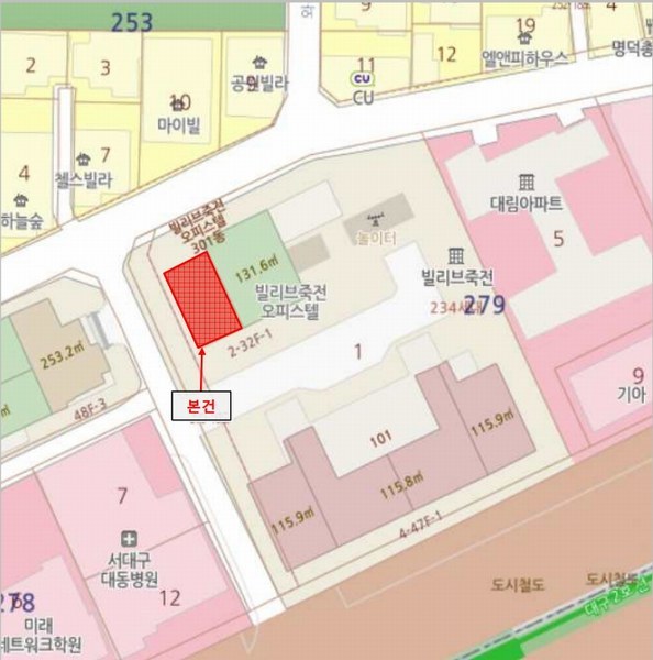 2025타경3071 대구광역시 달서구 달구벌대로 1581, 빌리브죽전 301동 30층 3002호 오피스텔[계약53평형] 경매 이미지