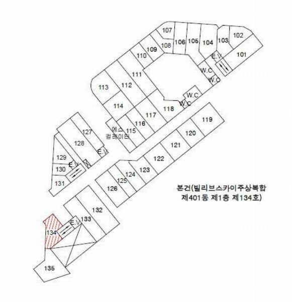 2025타경32091 대구광역시 달서구 와룡로 186대구광역시 달서구 와○○○○, 빌리브스카이주상복합 401동 1층 134호빌리브스○○ 근린상가 경매 이미지