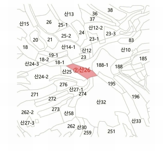 2024타경43133 대구광역시 달성군 구지면 목단리 산26 임야 경매 이미지