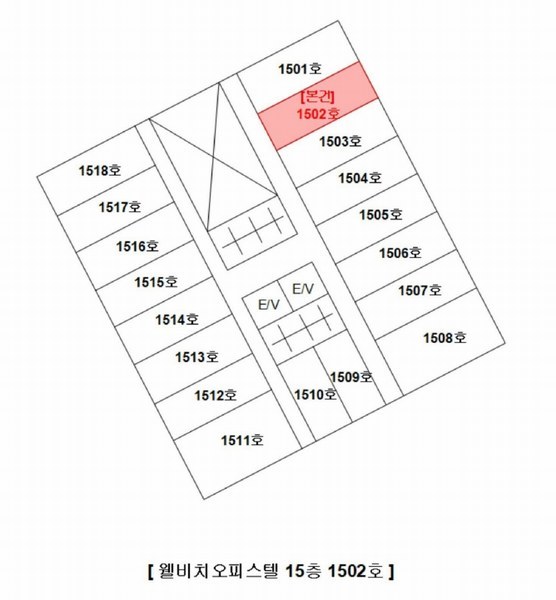 2025타경383 부산광역시 해운대구 좌동순환로 503, 웰비치오피스텔 15층 1502호 오피스텔[계약15평형] 경매 이미지