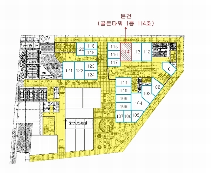 2024타경43157 대구광역시 달서구 달구벌대로 1551, 골든타워 1층 114호 근린상가 경매 이미지