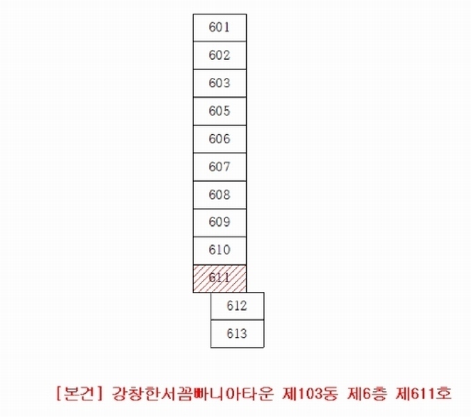 2025타경31160 대구광역시 달성군 달구벌대로 802-1, 강창한서꼼빠니아타운 103동 6층 611호 아파트[공급23평형] 경매 이미지