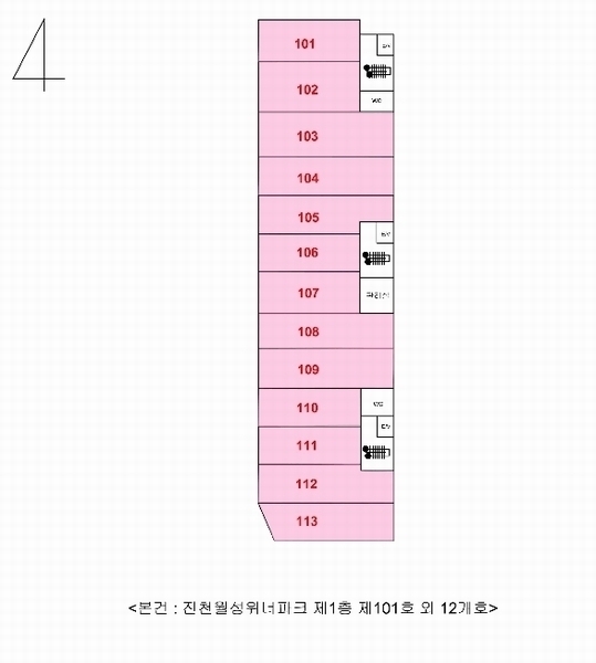 2025타경1198 대구광역시 달서구 진천로16길 85, 진천월성위너파크 1층 101호외12개호 근린상가 경매 이미지