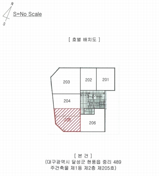 2025타경1679 대구광역시 달성군 테크노상업로 46, 주건축물 1동 2층 205호외1개호 근린상가 경매 이미지
