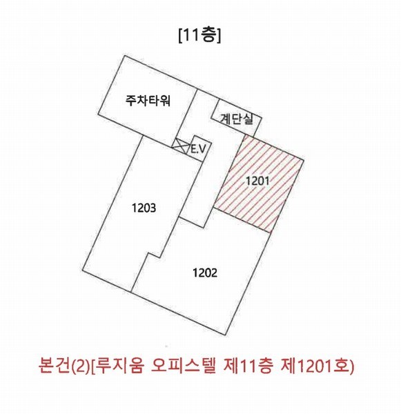 2025타경31412 대구광역시 남구 월배로 477, 루지움 11층 1201호 오피스텔 경매 이미지
