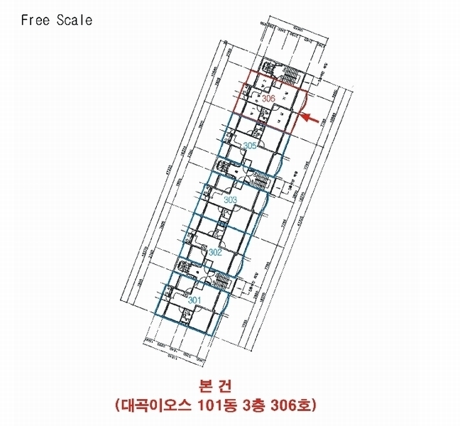 2025타경31562 대구광역시 달서구 비슬로550길 38, 대곡이오스 101동 3층 306호 아파트[공급23평형] 경매 이미지