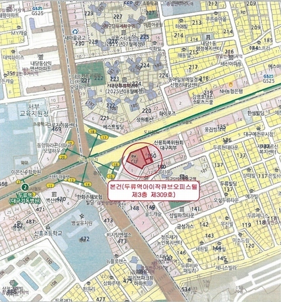 2024타경2552 대구광역시 달서구 달구벌대로 1770, 두류역아이작큐브오피스텔 3층 309호 오피스텔[계약15평형] 경매 이미지