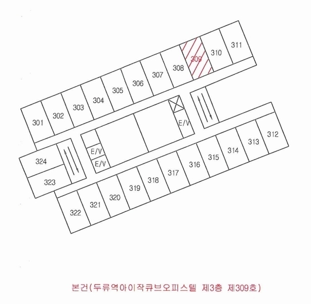 2024타경2552 대구광역시 달서구 달구벌대로 1770, 두류역아이작큐브오피스텔 3층 309호 오피스텔[계약15평형] 경매 이미지