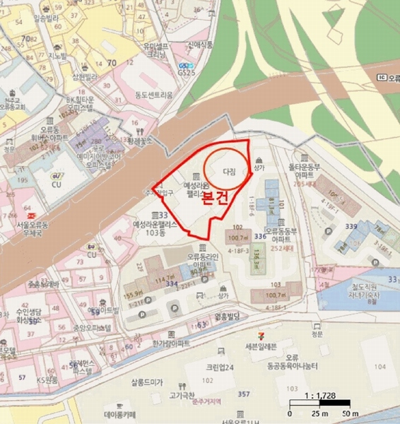 2025타경9169 서울특별시 구로구 경인로 240, 예성라온팰리스 제101동 10층 1003호 오피스텔[계약42평형] 경매 이미지