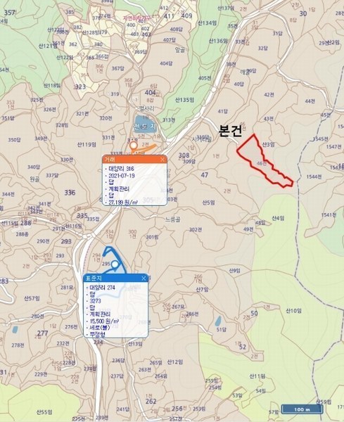 2024타경1739 경상북도 영주시 문수면 대양리 46 농지 경매 이미지