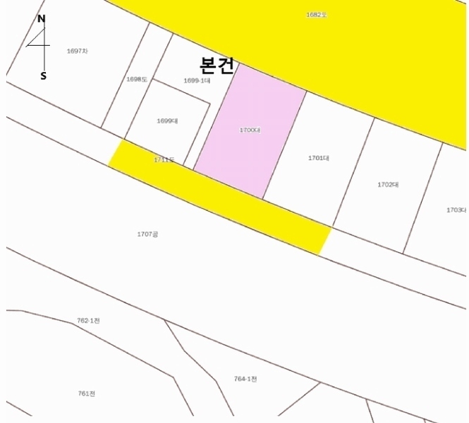 2025타경100214 경상북도 안동시 풍천면 갈전리 1700 대지 경매 이미지