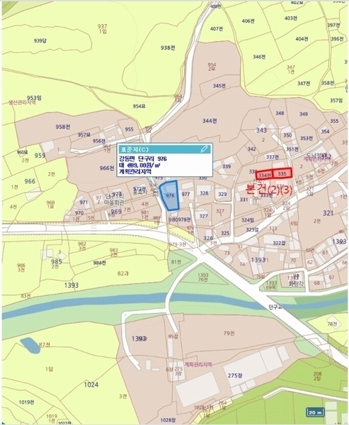 2021타경813 경상북도 경주시 강동면 단구리 334 대지 경매 이미지