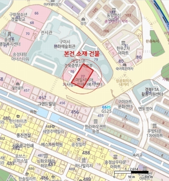2025타경10668 경상북도 구미시 송정대로 99, 구미송정유성푸르나임오피스텔 4층 402호 오피스텔[계약15평형] 경매 이미지