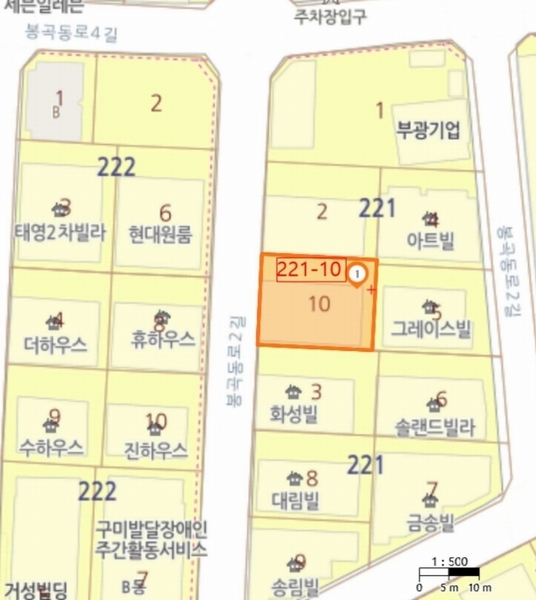 2024타경3533 경상북도 구미시 봉곡동 221-10 근린주택 경매 이미지