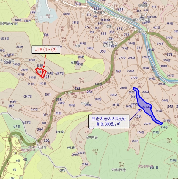 2020타경15040 경상북도 김천시 부항면 대야리 343 농지 경매 이미지