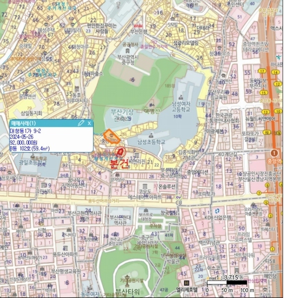 2024타경3656 부산광역시 중구 복병산길 33-1, 용두리치빌 1층 201호 다세대(빌라)[공급21평형] 경매 이미지