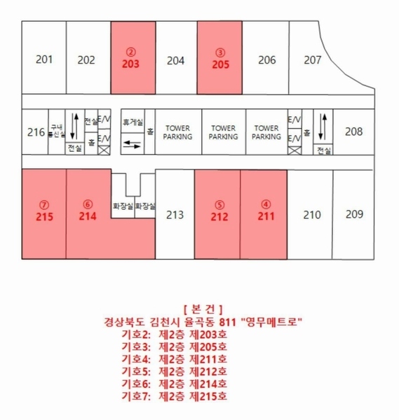 2024타경15932 경상북도 김천시 율곡동 811 근린상가 경매 이미지