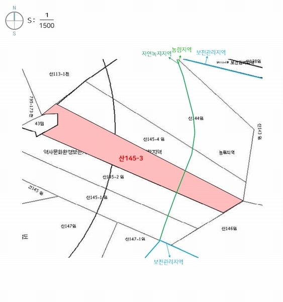 2025타경305 울산광역시 북구 매곡동 산145-3 임야 경매 이미지