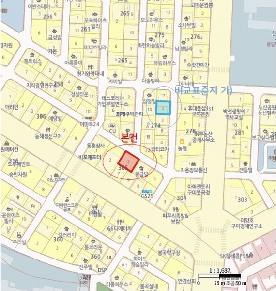 2025타경10789 경상북도 구미시 봉곡동 305-3 다가구(원룸등) 경매 이미지