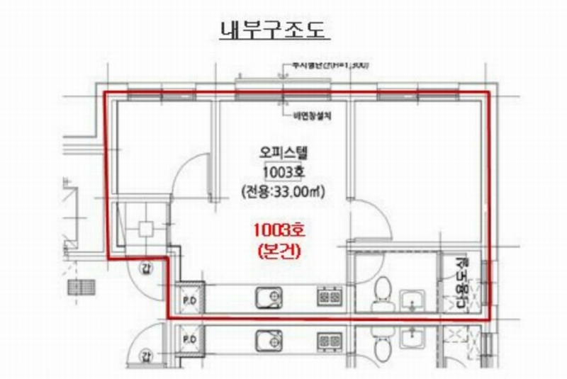 2025타경11031 서울특별시 강서구 양천로60길 41-8, 아줄리움 10층 1003호 오피스텔[계약15평형] 경매 이미지