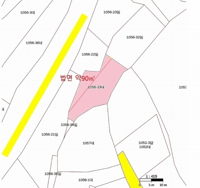 2025타경325 경상북도 김천시 대항면 덕전리 1056-33 대지 경매 이미지