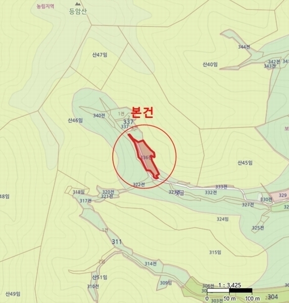 2025타경5058 경상북도 예천군 호명읍 원곡리 336 농지 경매 이미지