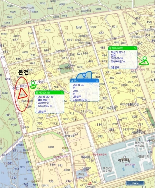 2025타경5235 경상북도 예천군 예천읍 대심리 661 농지 경매 이미지