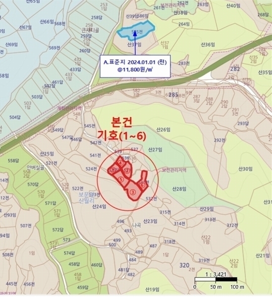 2024타경71744 경상북도 예천군 보문면 신월리 528 농지 경매 이미지