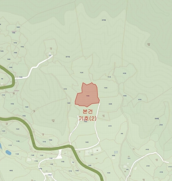 2025타경160 경상북도 예천군 효자면 용두리 749 임야 경매 이미지