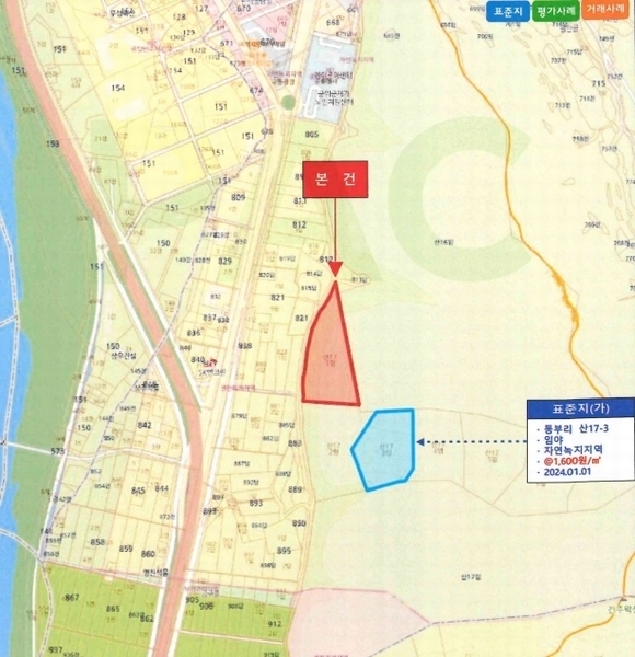 2025타경18 대구광역시 군위군 군위읍 동부리 산17-1 임야 경매 이미지