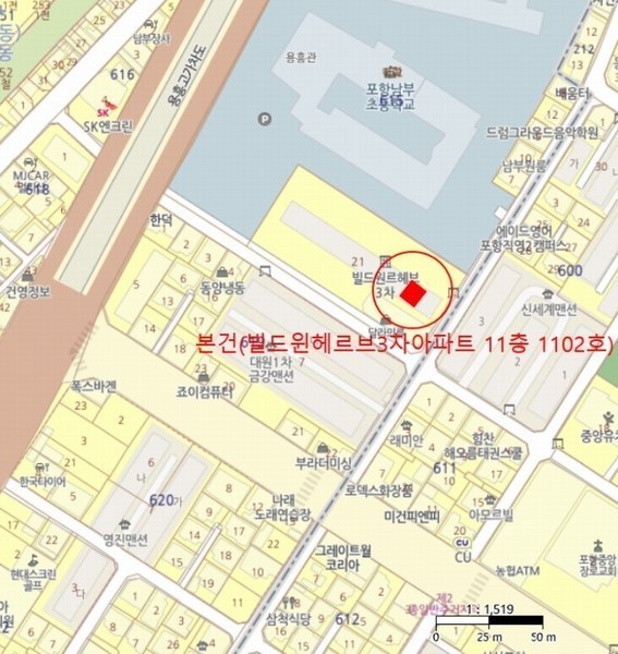 2024타경35198 경상북도 포항시 북구 중흥로241번길 42, 빌드원르헤브3차아파트 11층 1102호 아파트 경매 이미지