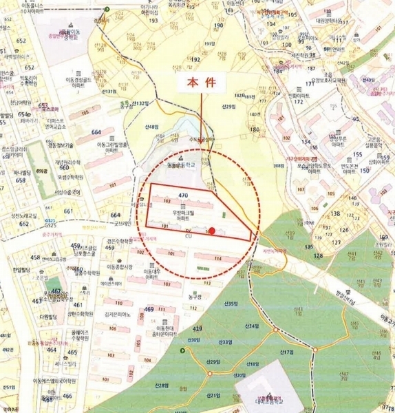 2024타경36061 경상북도 포항시 남구 포스코대로 159, 이동우방파크빌 102동 13층 1305호 아파트[공급23평형] 경매 이미지