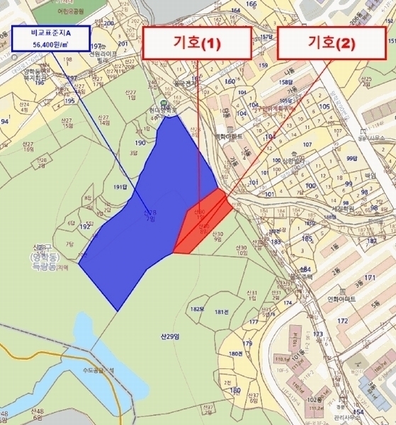 2025타경3532 경상북도 포항시 북구 득량동 산30-1 임야 경매 이미지