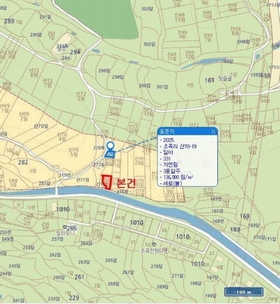 2025타경3667 경상북도 포항시 북구 흥해읍 초곡리 산70-22 임야 경매 이미지