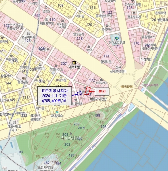 2024타경2822 경상북도 포항시 남구 해도동 172-17 대지 경매 이미지