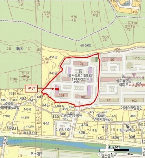 2025타경212 경상북도 포항시 북구 흥해읍 도음로877번길 9, 학천삼도미래타운1차 102동 16층 1608호 아파트[공급22평형] 경매 이미지