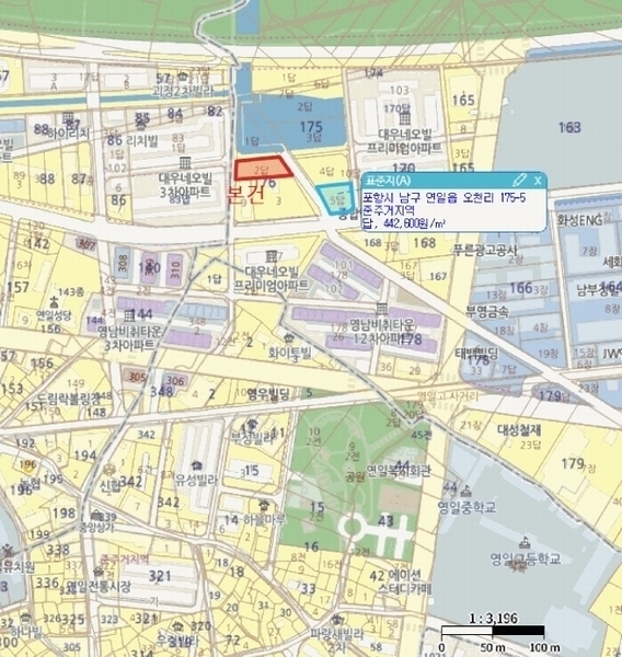 2025타경252 경상북도 포항시 남구 연일읍 오천리 176-2 농지 경매 이미지