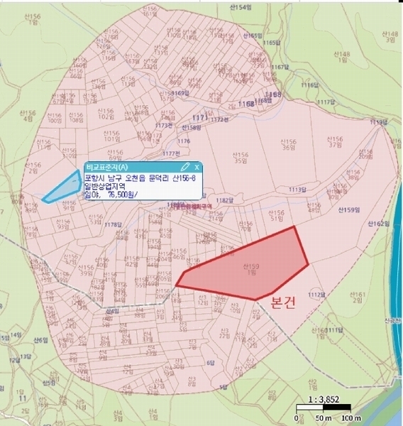 2025타경3684 경상북도 포항시 남구 오천읍 문덕리 산159-1 임야 경매 이미지