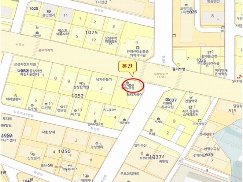 2024타경2754 경상북도 포항시 북구 두호로 25, 아이코아 5층 502호 근린상가 경매 이미지