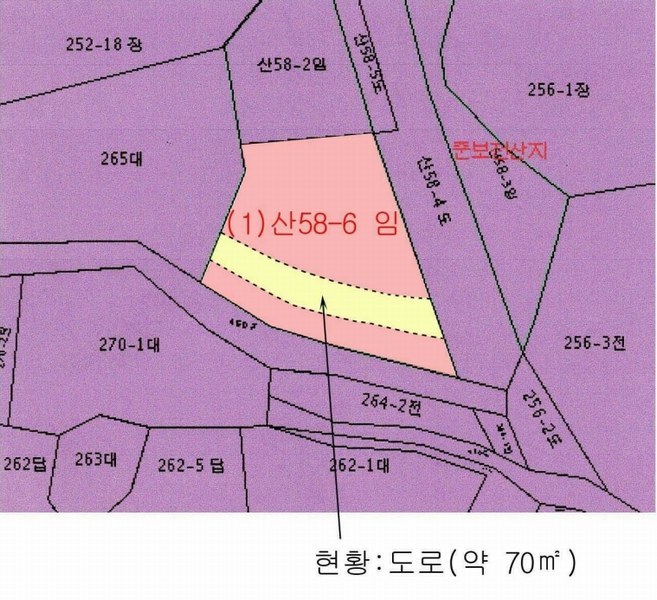 2024타경4545 부산광역시 사하구 구평동 산58-6 임야 경매 이미지