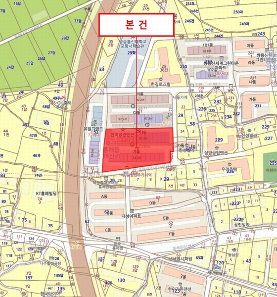 2024타경37705 경상북도 포항시 북구 흥해읍 동해대로1574번길 13, 한미장관맨션 나동 3층 301호 아파트[공급20평형] 경매 이미지